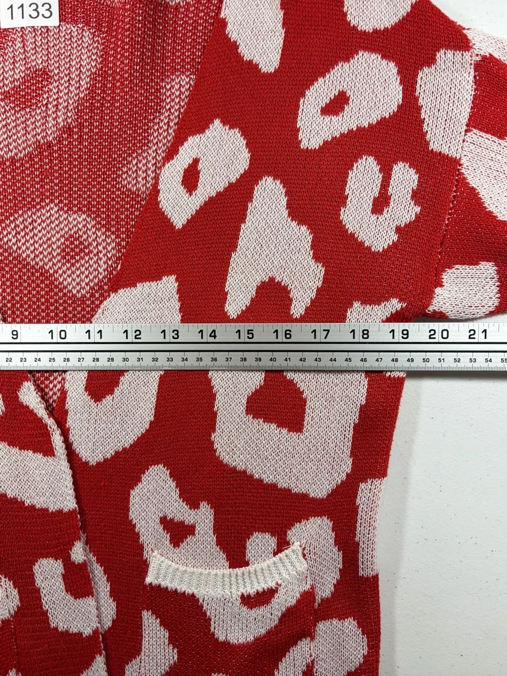 Leopard Print Open-Front Sweater Cardigan (M)